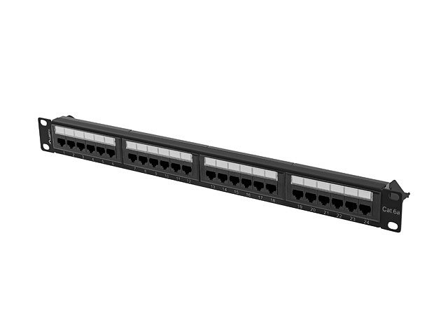 PATCH PANEL LANBERG 24 PUERTOS 1U 19 CAT 6A UTP NEGRO MR Micro